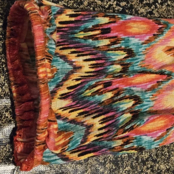 Jones New York Sport 3/4 Sleeve Knit Top Blouse Women Sz L Colorful Lightweight - Picture 8 of 11